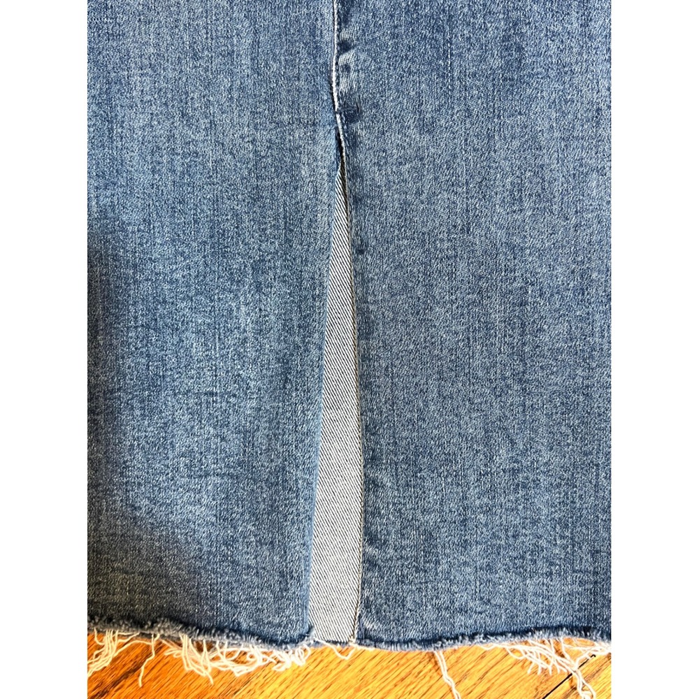 HIDDEN LOS ANGELES Women Blue Denim Flare Jeans Size 30 High Rise Raw Hem - Picture 4 of 12